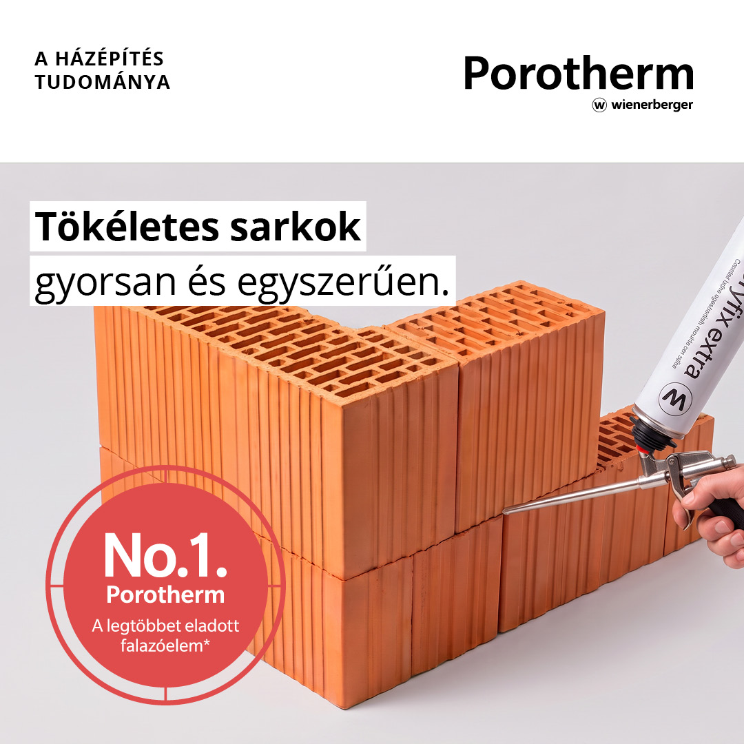 Porotherm 30 saroktégla - Precíz falsarkok vágás nélkül