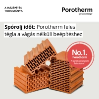  Hogyan segíti a Porotherm feles tégla a pontos téglakötést?