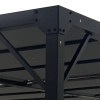 SR Artemis - kerítéses pergola 3x4M (alu és acél váz és poliészter árnyékolókkal, fekete)