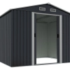 R-Home Nordic Mid 8x6’ fém kerti szerszámtároló kisház, 261x202x202 cm, antracit