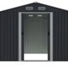 R-Home Nordic Mid 8x6’ fém kerti szerszámtároló kisház, 261x202x202 cm, antracit