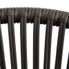 L-YO Peacock rattan étkezőszék (TPU), barna, 56,5×61,5×77 cm, alumínium vázas