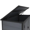 R-Home City Műanyag moduláris kukatároló, 2 az 1-ben 142,5×75,5×110,5 cm, antracit, fahatású