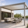 SR Oliver Alumínium bioklimatikus pergola, 3x4x2,5 m átalakító konzollal, bézs