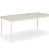 L-YO Serena étkezőasztal, 200×100×74 cm, alumínium vázas, szinterezett kó asztallap, beige