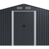 R-Home Nordic Large 8x10’fém kerti szerszámtároló kisház, 258x313x202 cm, antracit