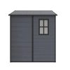 R-Home Montana Mid műanyag kerti szerszámosház, 8×6´, 229,5×183×226,5 cm, antracit, fahatású