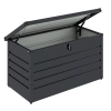R-Home Avion fém kerti párnatároló, 350 literes, 120×61×63 cm, antracit