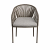 L-YO Peacock rattan étkezőszék (TPU), taupe, 56,5×61,5×77 cm, alumínium vázas