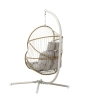 J-Home Enzo rattan kerti pihenőszék, acélvázas, kötélfonatos, 101x110x185cm