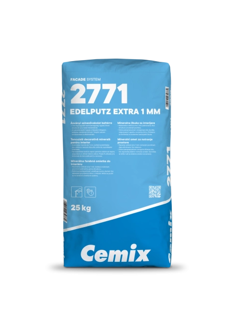 Cemix 2771 Edelputz Extra Színezővakolat, dörzsölt 1 mm 4000 white 25 kg