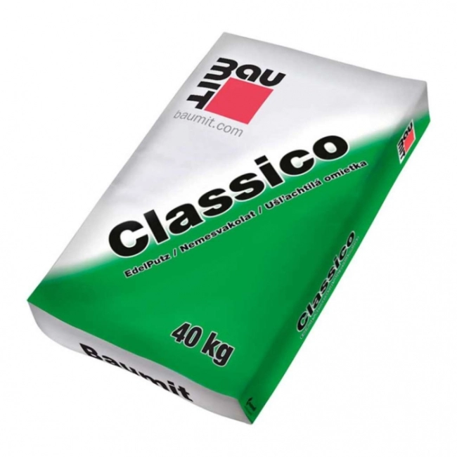 Baumit Classico Nemesvakolat dörzsölt 2 mm fehér 40 kg
