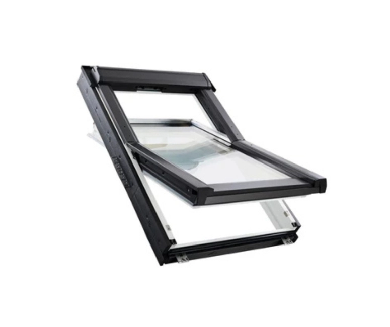 Roto Q-4 Tronic műanyag tetőtéri ablak 78 × 118 cm, 3 rétegű Comfort üveg, fali kapcsolós