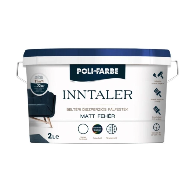 Poli-Farbe Inntaler Beltéri falfesték fehér 2 l