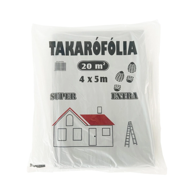 Takarófólia létrázható 4x5 m 70 mikron vastag