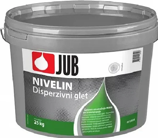 JUB NIVELIN Diszperziós Glett beltéri kézi-gépi Előrekevert beltéri gépi-kézi glett 25 kg