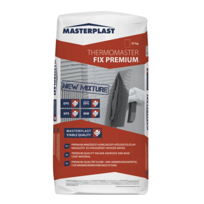 MP Thermomaster Fix Premium Homlokzati ragasztó és ágyazóhabarcs 25 kg 1200 kg/rkl