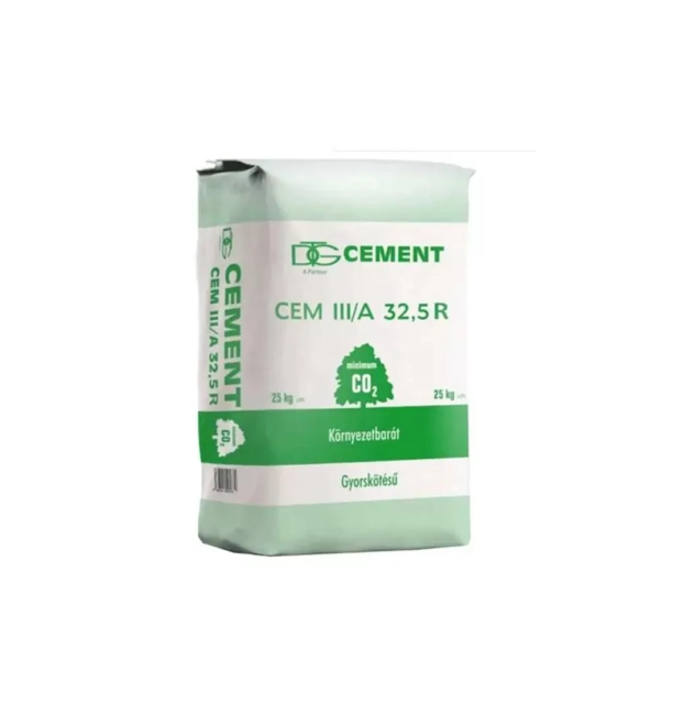 Cement DTG III/A 32,5 R 25kg/zsák 1,4to/rkl