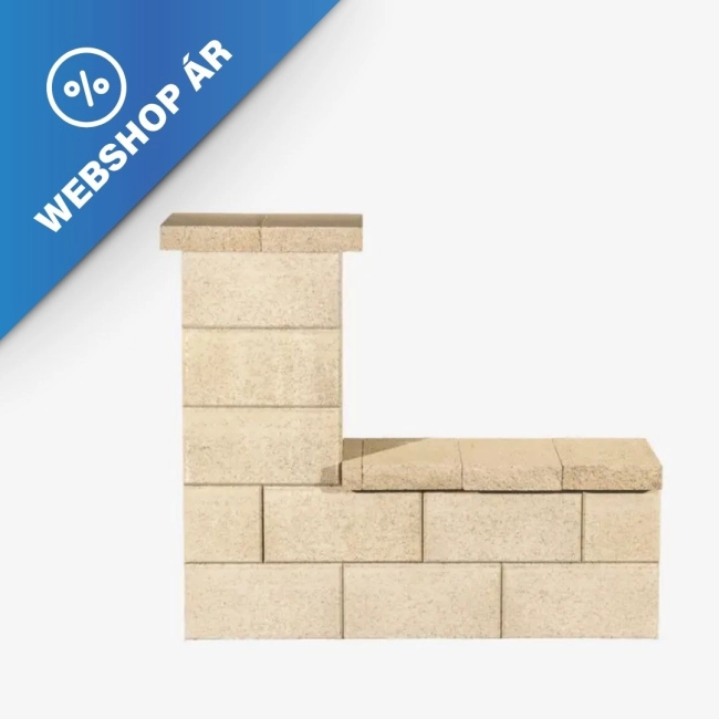 Leier Modern Kerítéskő normál natúr beige 40x20x20 cm