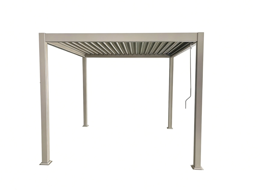 SR Oliver Alumínium bioklimatikus pergola, 3x4x2,5 m átalakító konzollal, bézs
