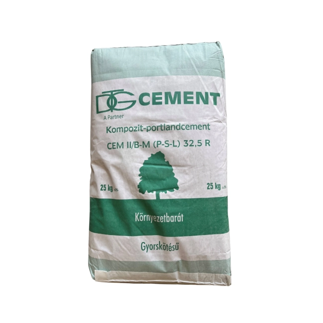 Cement DTG II/B 32,5 R 25kg/zsák 1,4to/rkl