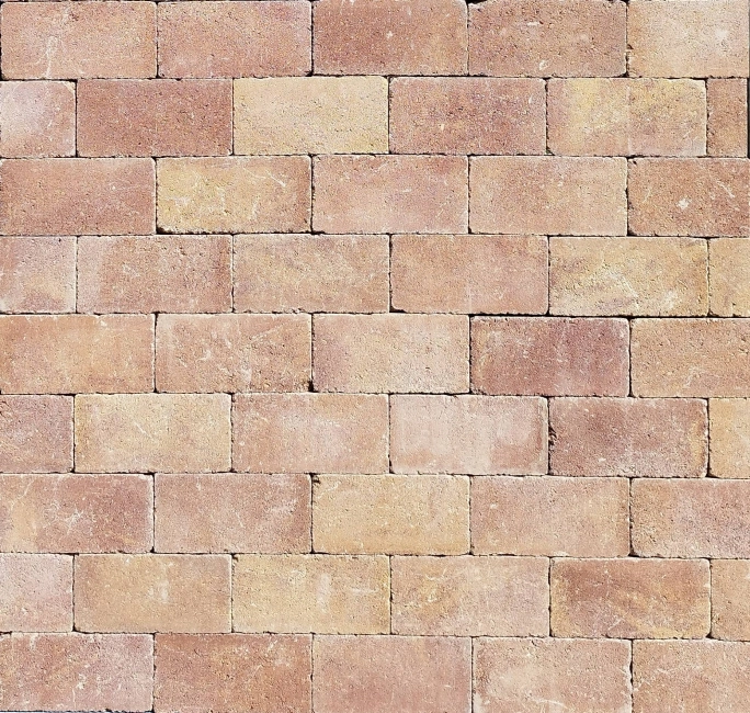 SW Tokajkő térkő pince (sárga-piros) 25x12,5x5 cm