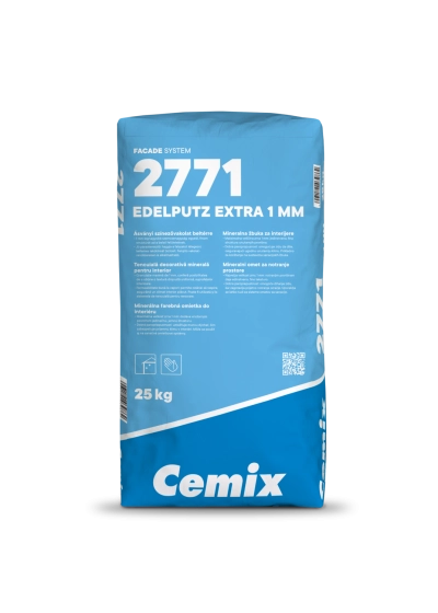 Cemix 2771 Edelputz Extra Színezővakolat, dörzsölt 1 mm 4000 white 25 kg