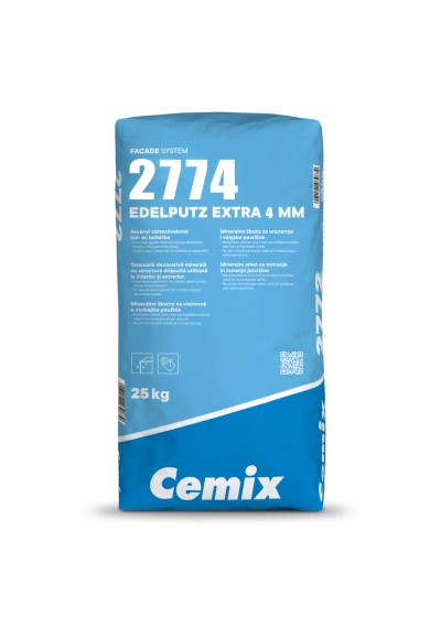 Cemix 2774 Edelputz Extra Színezővakolat, dörzsölt 4 mm 4000 white 25 kg