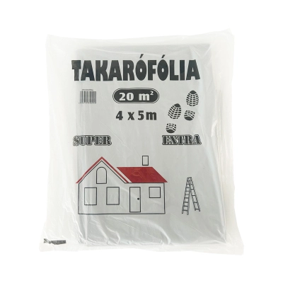 Takarófólia létrázható 4x5 m 70 mikron vastag