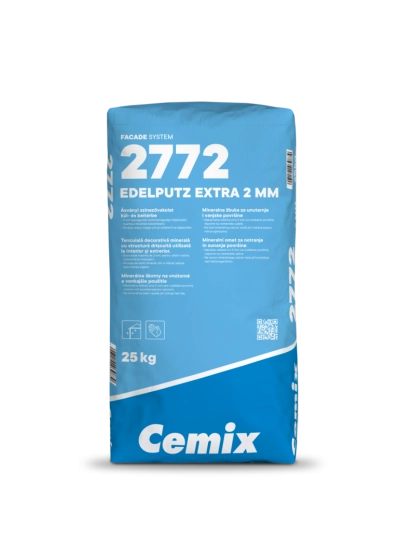 Cemix 2772 Edelputz Extra Színezővakolat, dörzsölt 2 mm 4000 white 25 kg