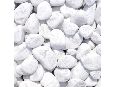 Scherf Márvány díszkavics carrarai fehér 40-60 mm 25 kg PE-zsák