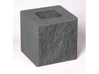 Leier Architektúra Kerítéskő félkő márványfekete 20x20x20 cm (80 db/rkl)