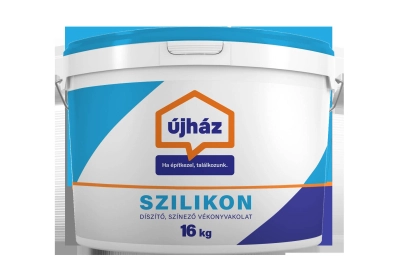 újHÁZ Szilikon Spachtel Vékonyvakolat, kapart 1,5 mm B1, 16 kg
